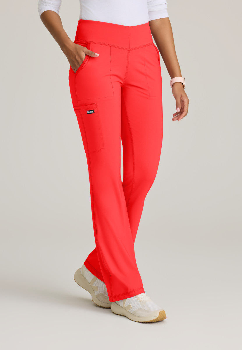 Greys Anatomy Knits GRSP684 Swift Knit Scrub Pants Radiant Coral