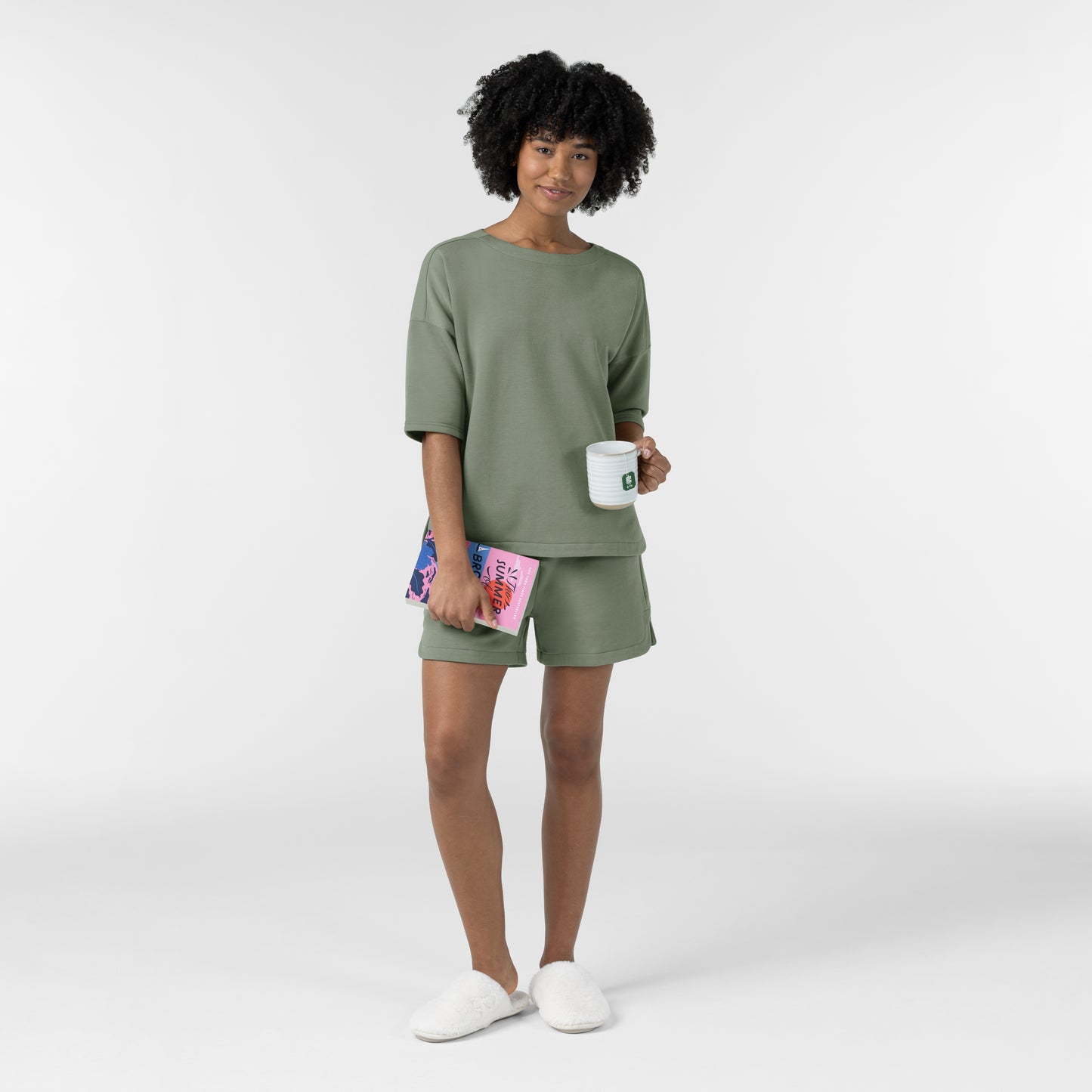 Unwind & Lounge 6389 Women's Relaxed Pullover Sage