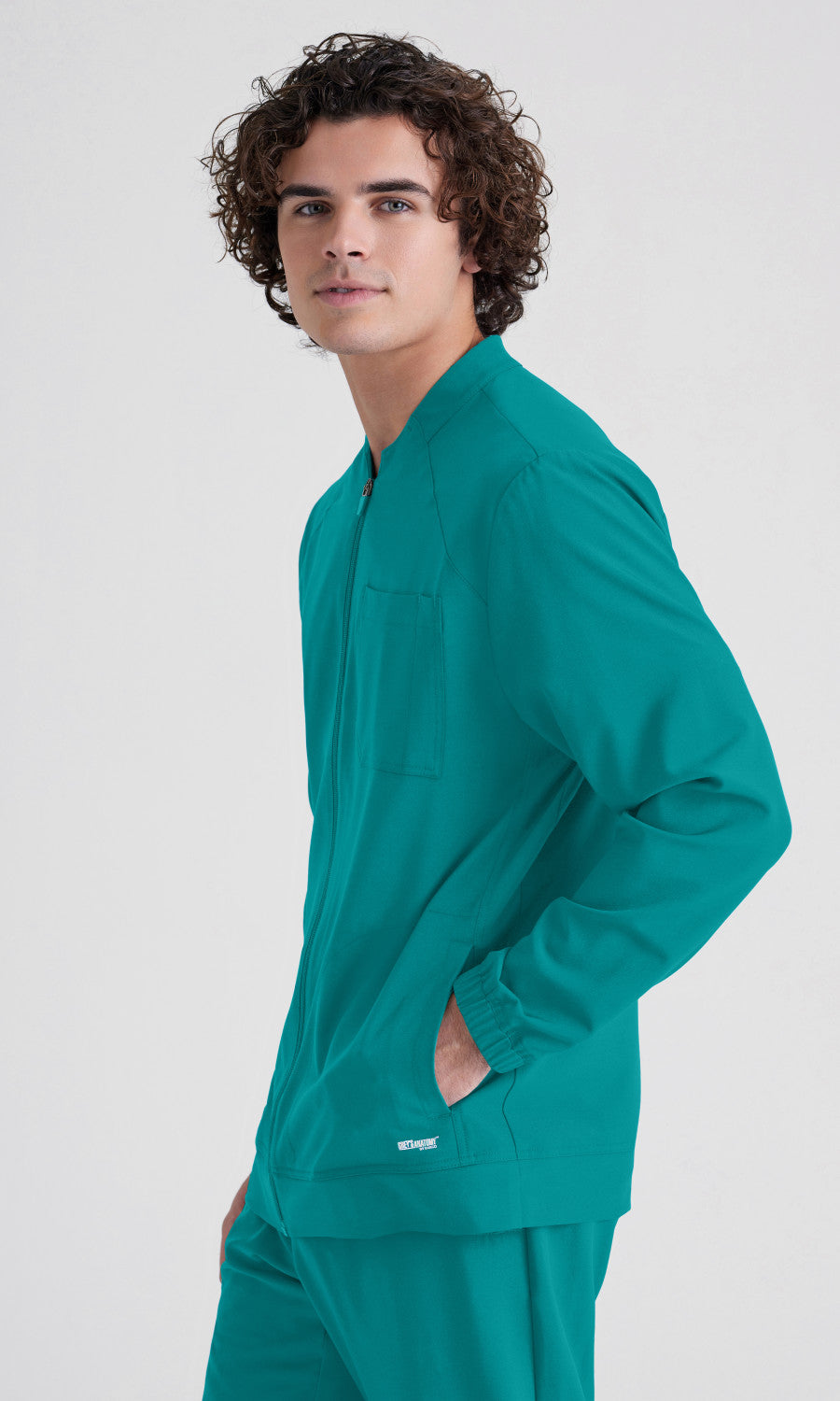 Grey's Anatomy Evolve GSSW887 Cycle Scrub Jacket Teal