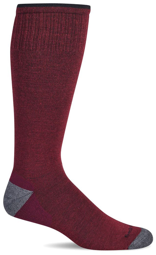 SockWell SW4M Men's Firm Graduated Compression Elevation Cranberry