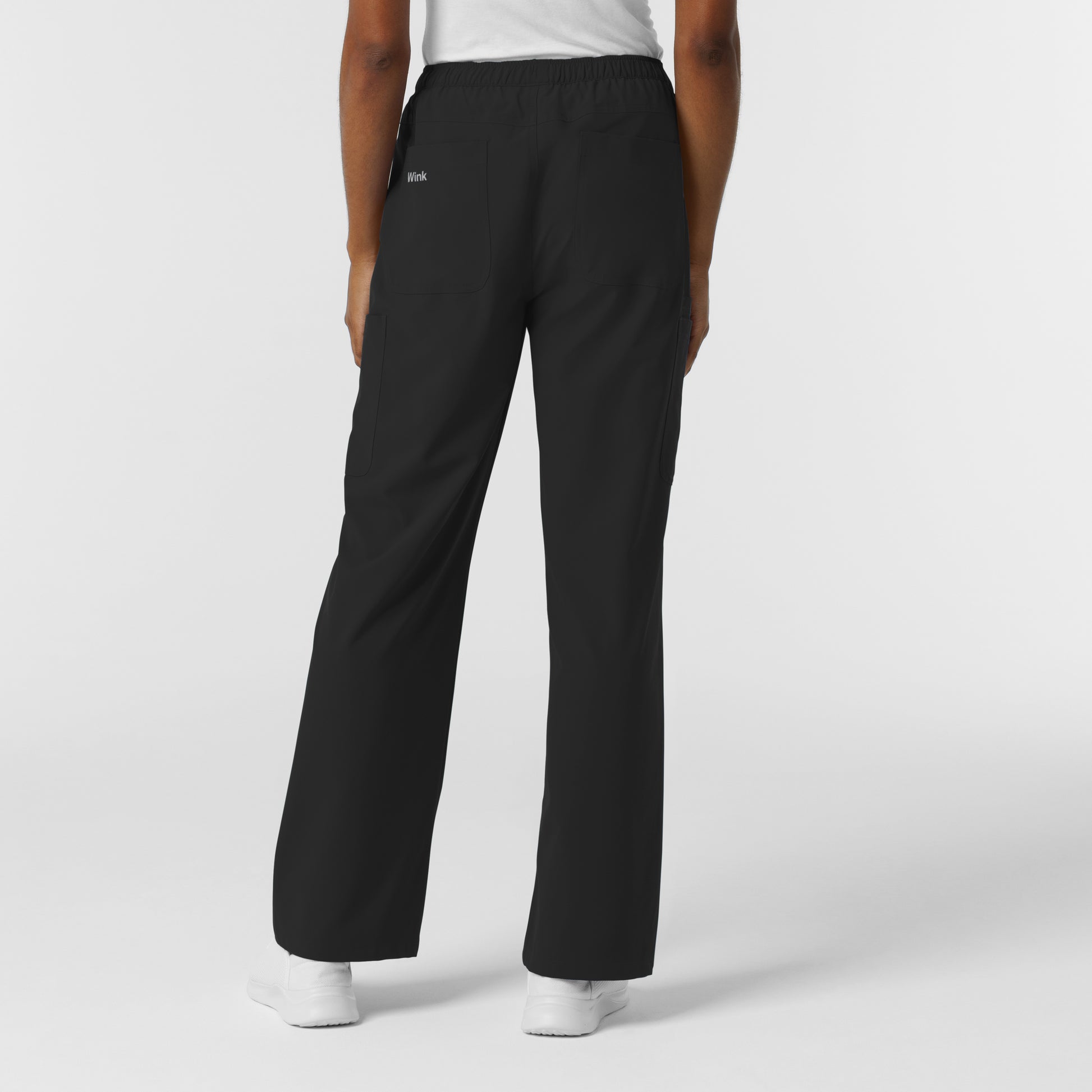NURTUR 5180 Women's Straight Leg Cargo Scrub Pants Black