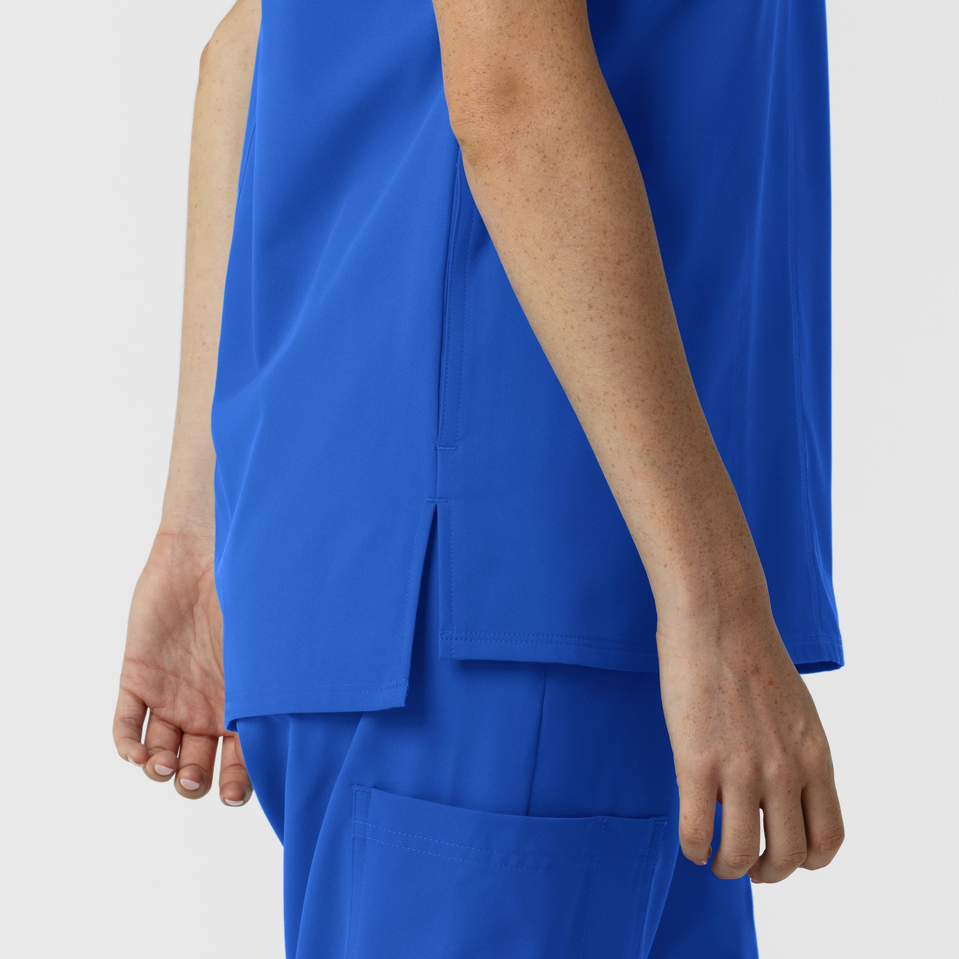 NURTUR 6280 Women's Drop Shoulder Tunic Scrub Top Royal