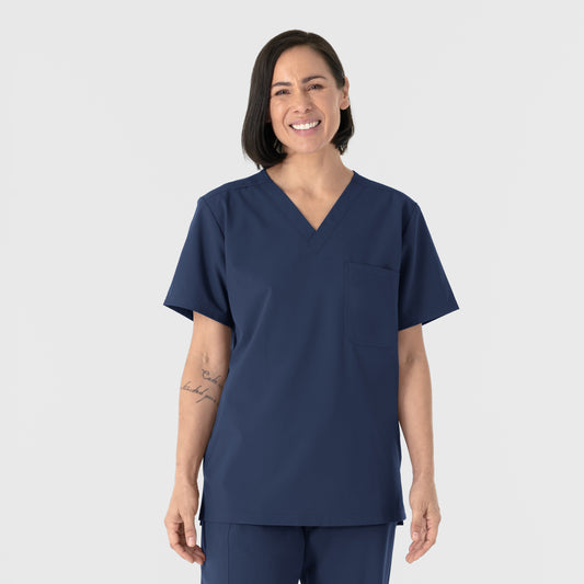 NURTUR 6680 Unisex V-Neck Scrub Top Navy