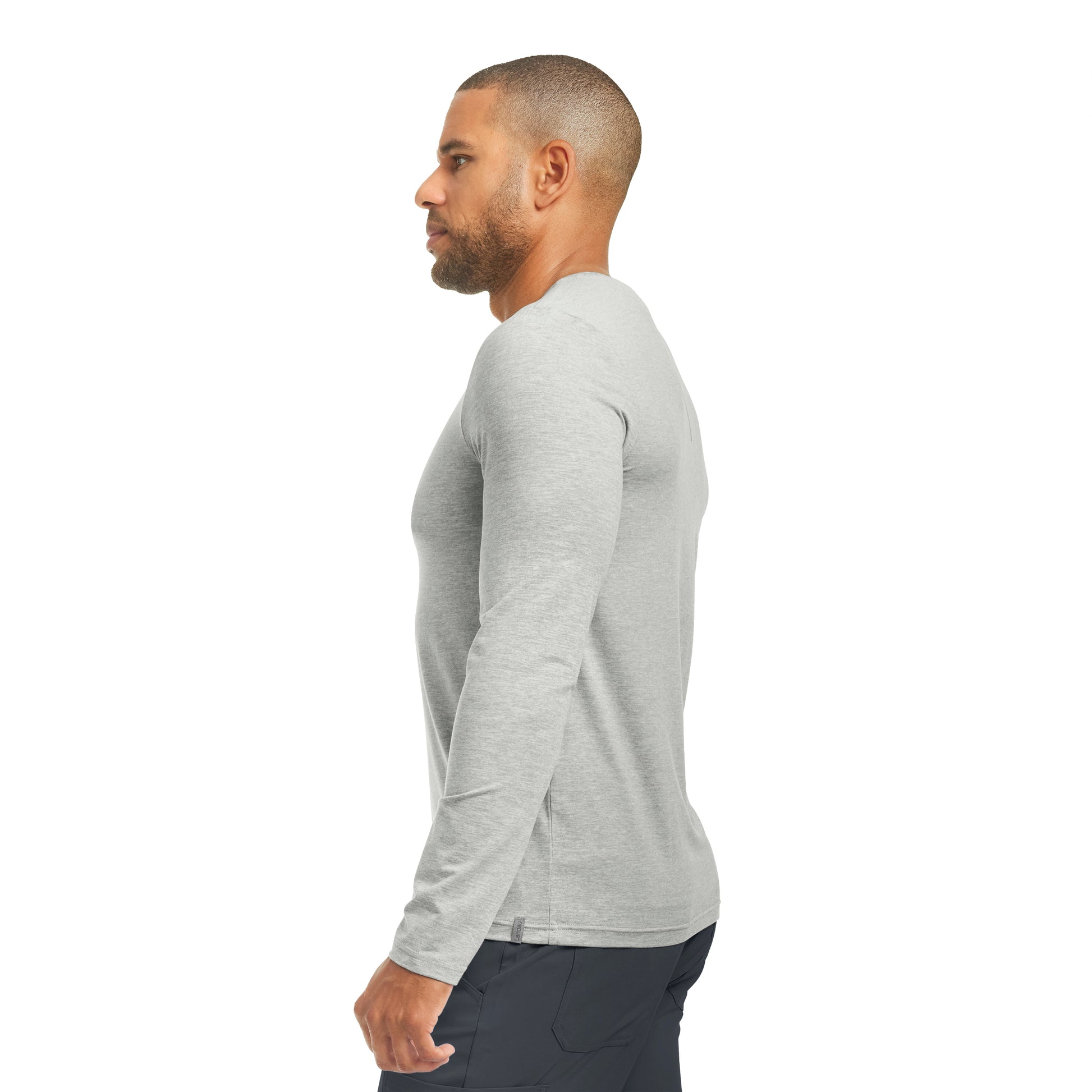 Forward LT112 Men's Long Sleeve Tee Heather Light Gray Image