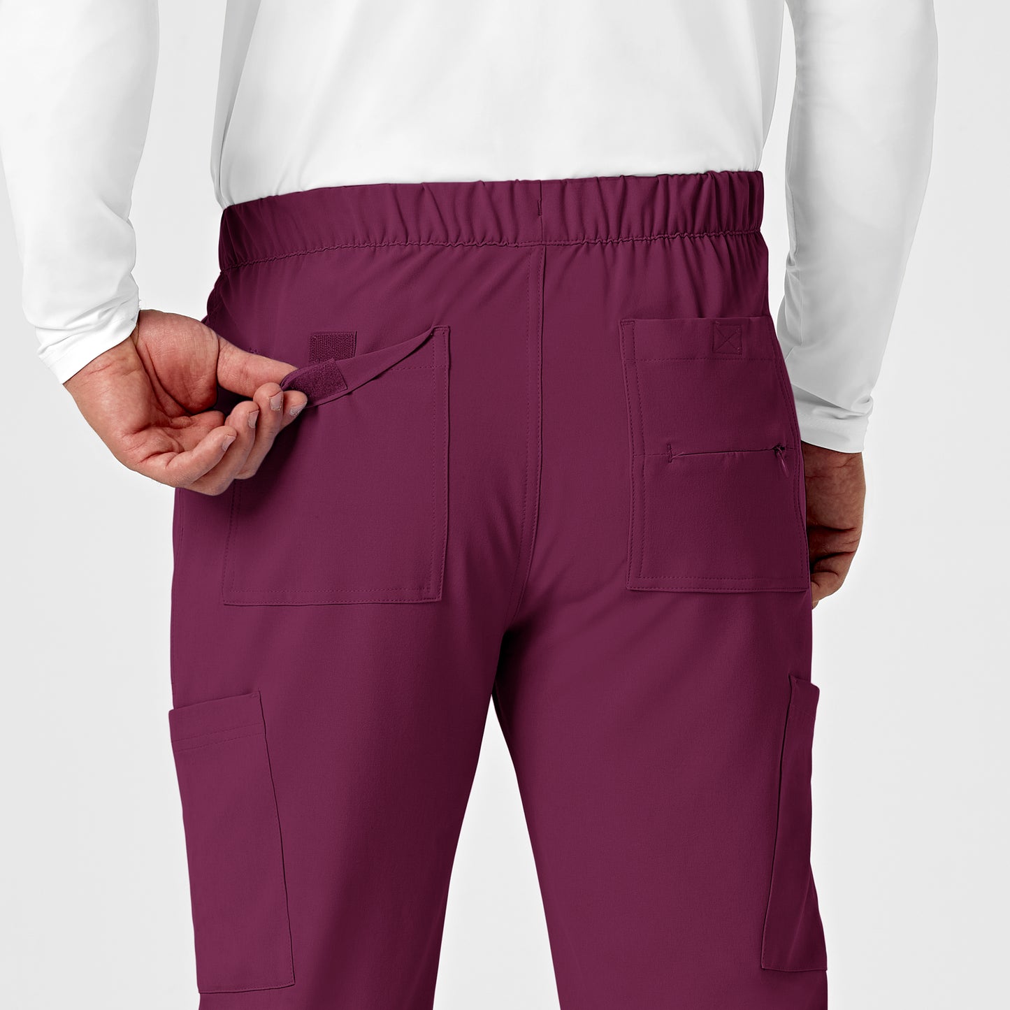 RENEW 5034 Men's Jogger Scrub Pants Wine Model Image Alternate | Wink