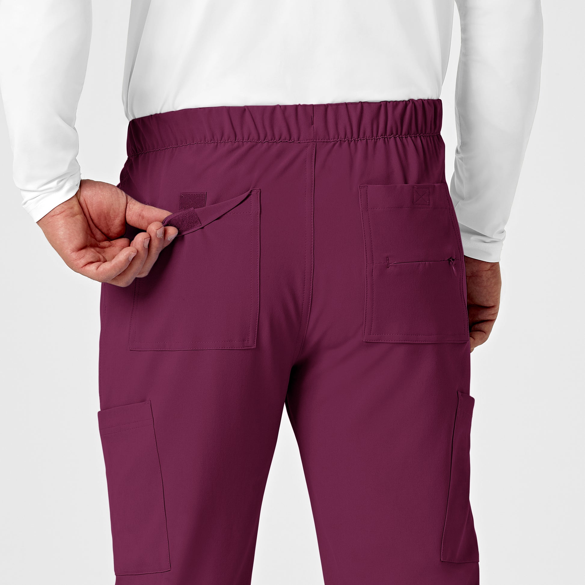 RENEW 5034 Men's Jogger Scrub Pants Wine Model Image Alternate | Wink