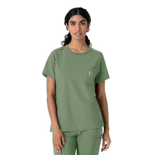 Force Cross-Flex C13510 Women's Crew Neck Scrub Top Green Slate