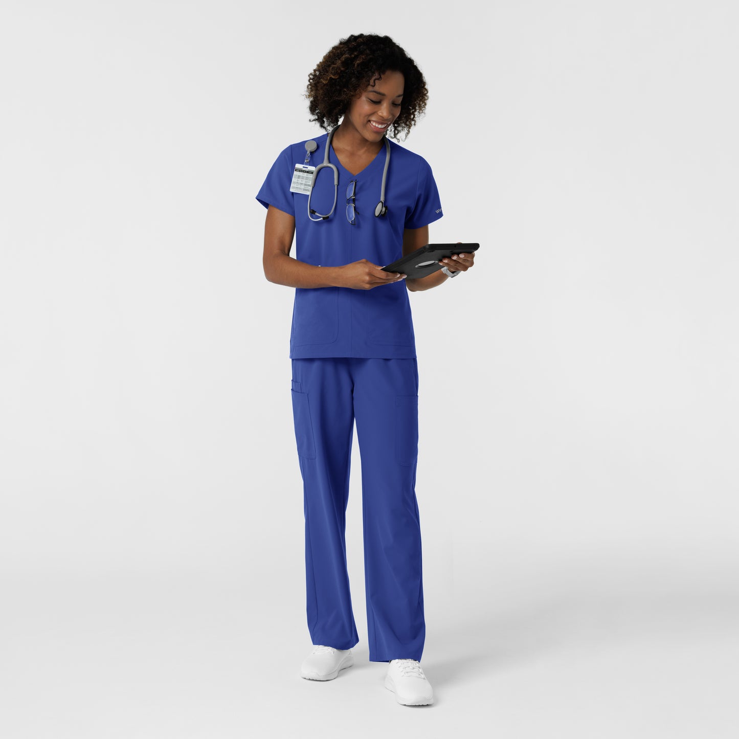 NURTUR 5180 Women's Straight Leg Cargo Scrub Pants Galaxy Blue