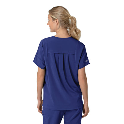 Force Cross-Flex C13110 Women's Oversized V-Neck Scrub Top Galaxy Blue