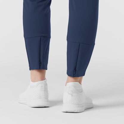 RENEW 5259 Knit Track Scrub Pants Navy Model Image Alternate | Wink