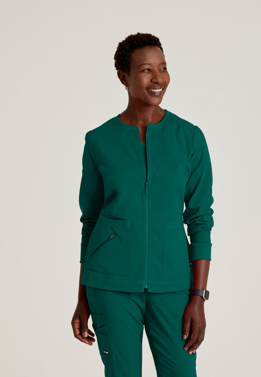 Greys Anatomy Stretch GRSW017 Millie Jacket Hunter Green