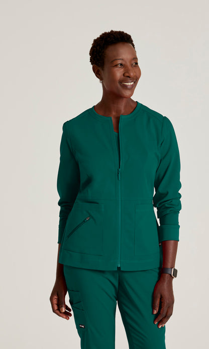 Grey's Anatomy Stretch GRSW017 Millie Jacket Hunter Green