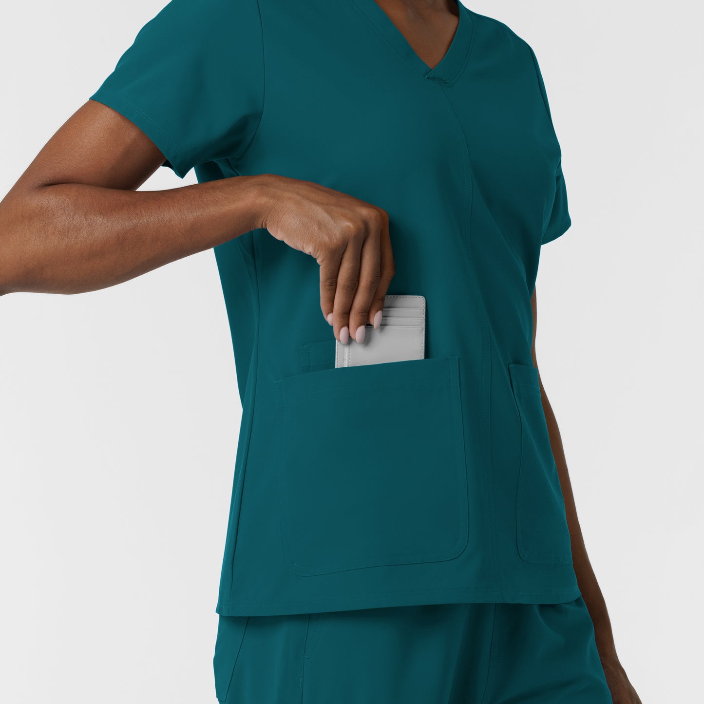 NURTUR 6180 Women's V-Neck Scrub Top Caribbean