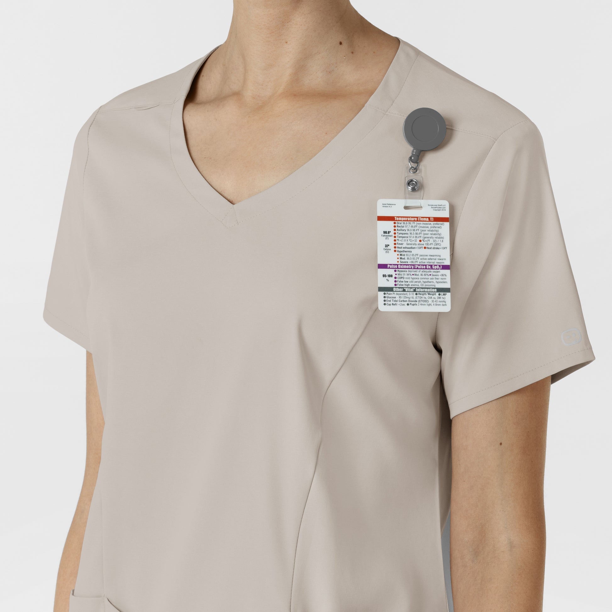 Boundless 6251 2-Pocket V-Neck Scrub Top Cloud Model Image Alternate | Wink