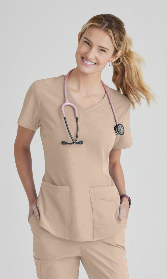 Skechers SK101 Breeze Scrub Top New Khaki