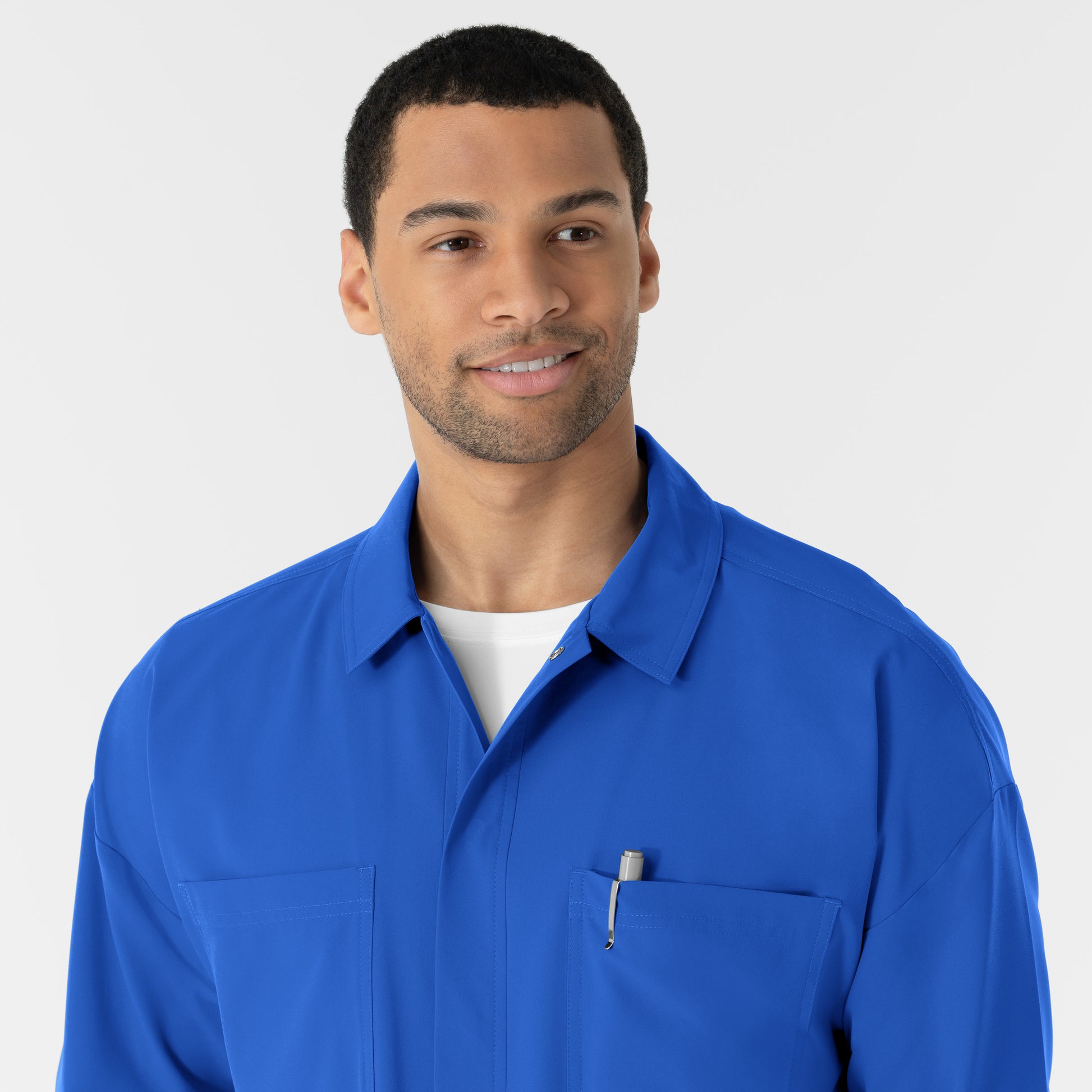 NURTUR 8380 Men’s Scrub Shirt Jacket Royal