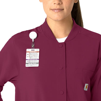 Force Cross-Flex C82210 Shirt Jacket Wine Model Image Left Side | Carhartt