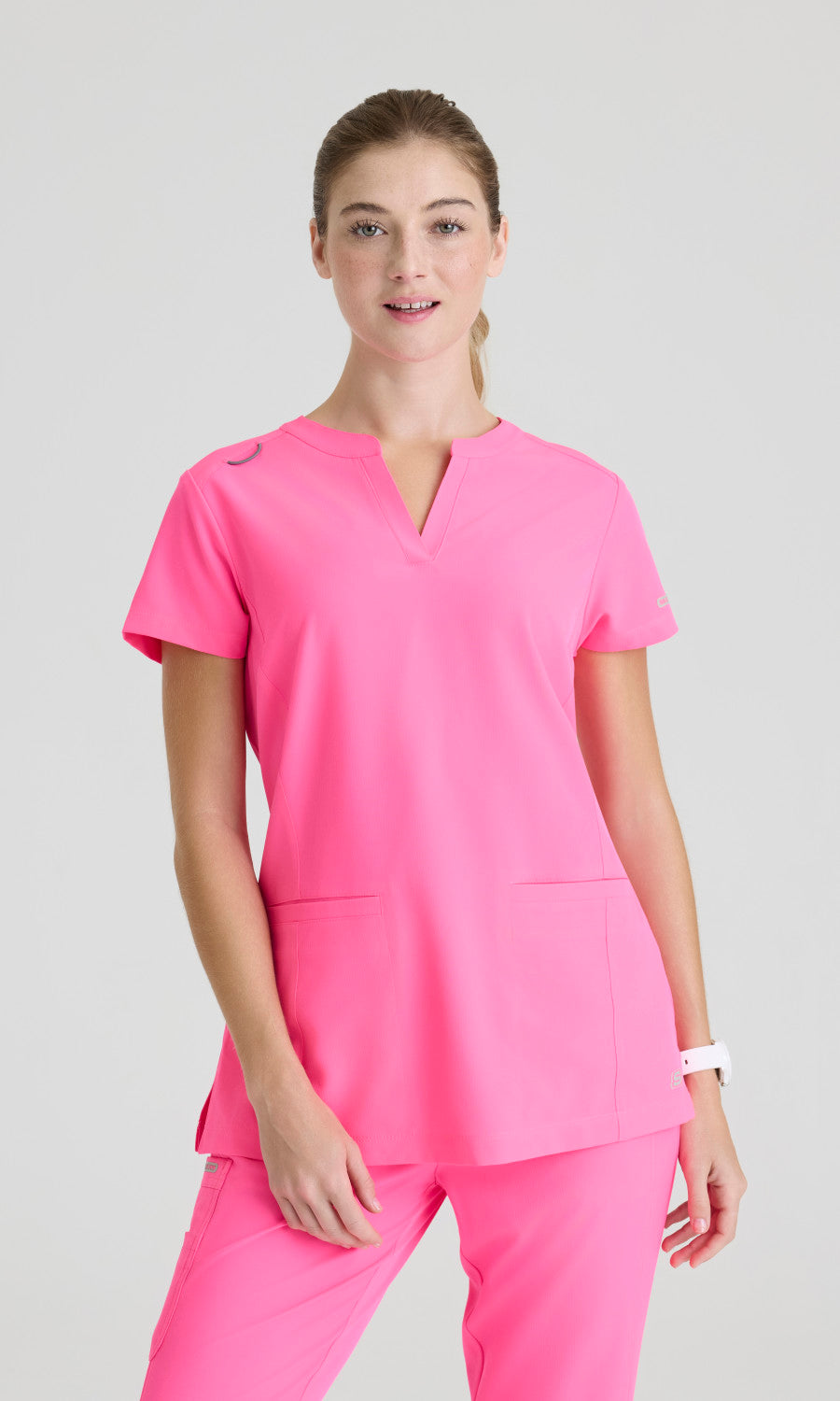 Skechers SKT259 Women's Coast Top in Passion Pink by Barco Model Image Front