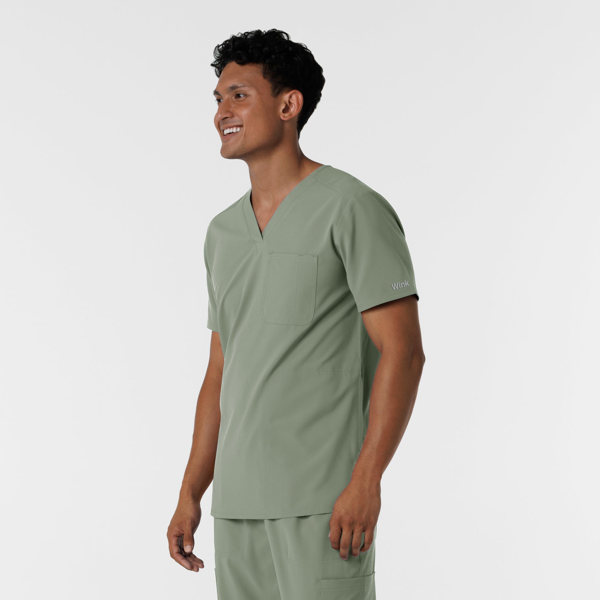 NURTUR 6380 Men's V-Neck Scrub Top Sage