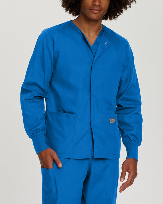 Scrub Zone 75231 Unisex 3 Pocket Warm Up Scrub Jacket Royal Blue Image