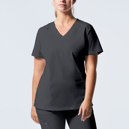 ProFlex LT105 Women's 3 Pocket V Neck Scrub Top Graphite Image