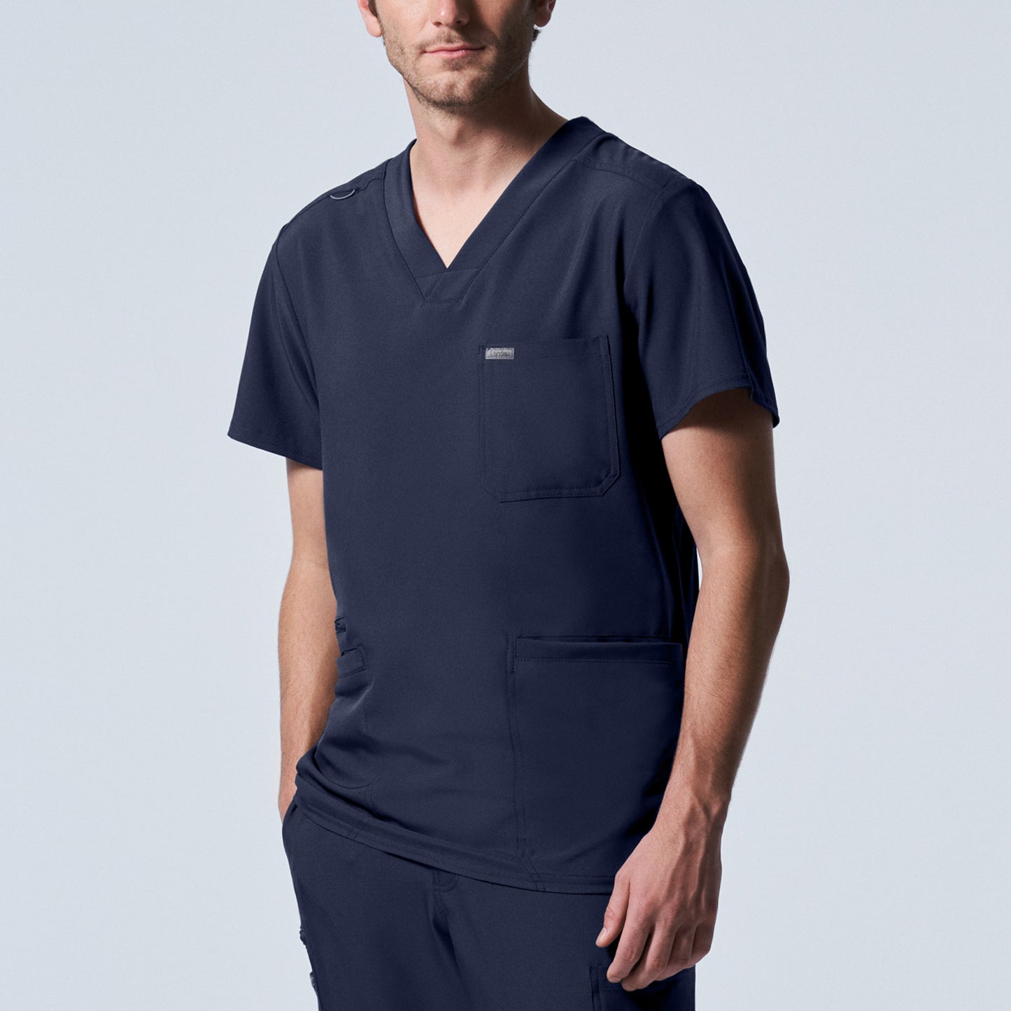 Forward LT110 Men's 4 Pocket V Neck Scrub Top Navy Image