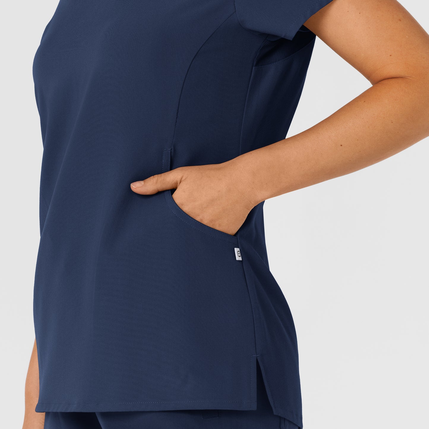 Nova 6432 Flex-n-Reach V-Neck Scrub Top Navy Model Image Alternate | Wink