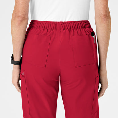 W123 5155 Flat Front Cargo Scrub Pants Red Model Image Alternate | Wink