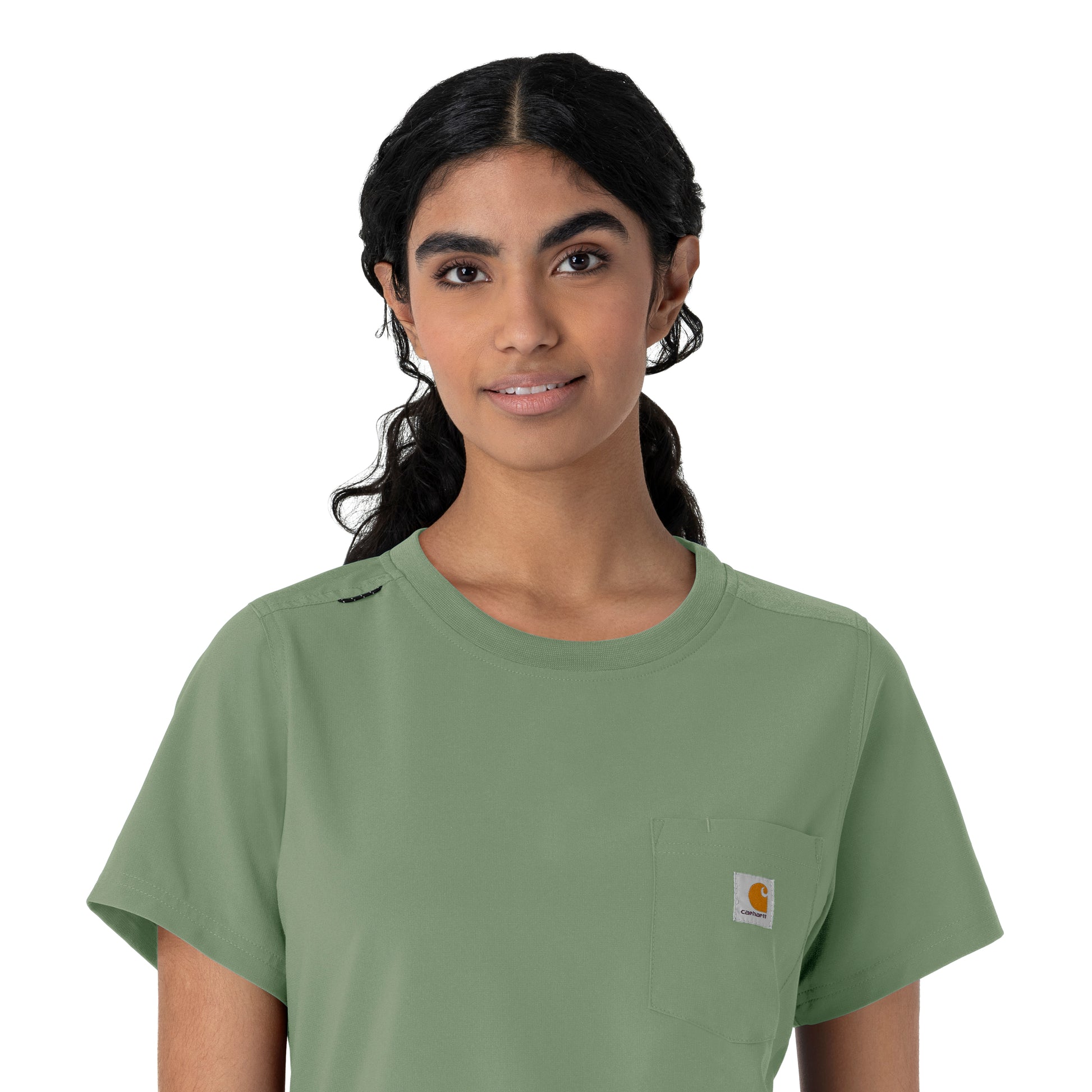 Force Cross-Flex C13510 Women's Crew Neck Scrub Top Green Slate