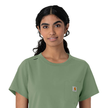 Force Cross-Flex C13510 Women's Crew Neck Scrub Top Green Slate