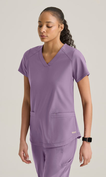 Grey's Anatomy Evolve GSST180 Rhythm Top Amethyst Mist - back