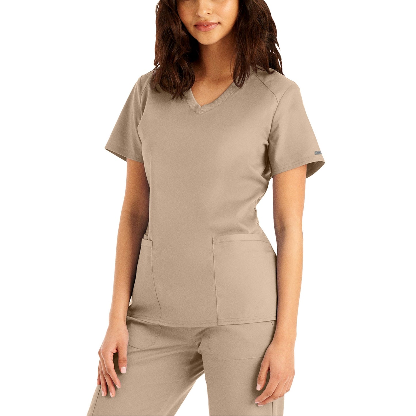 ProFlex LT105 Women's 3 Pocket V Neck Scrub Top Sandstone Image