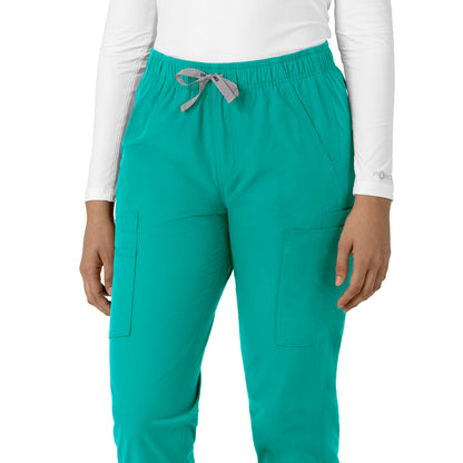 Force Essentials C51213 Straight Leg Scrub Pants Teal Blue Model Image Alternate | Carhartt