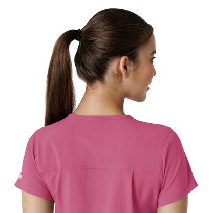 Force Cross-Flex C13410 Women's Tuck-In Scrub Top Electric Fuschia