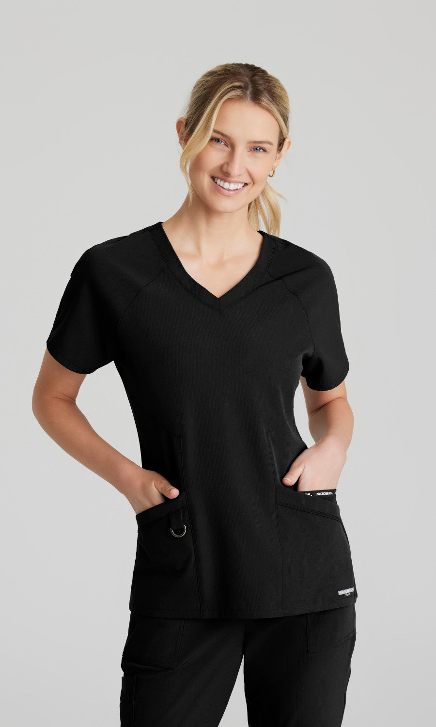Skechers Fusion SKT238 Prisma Scrub Top Black