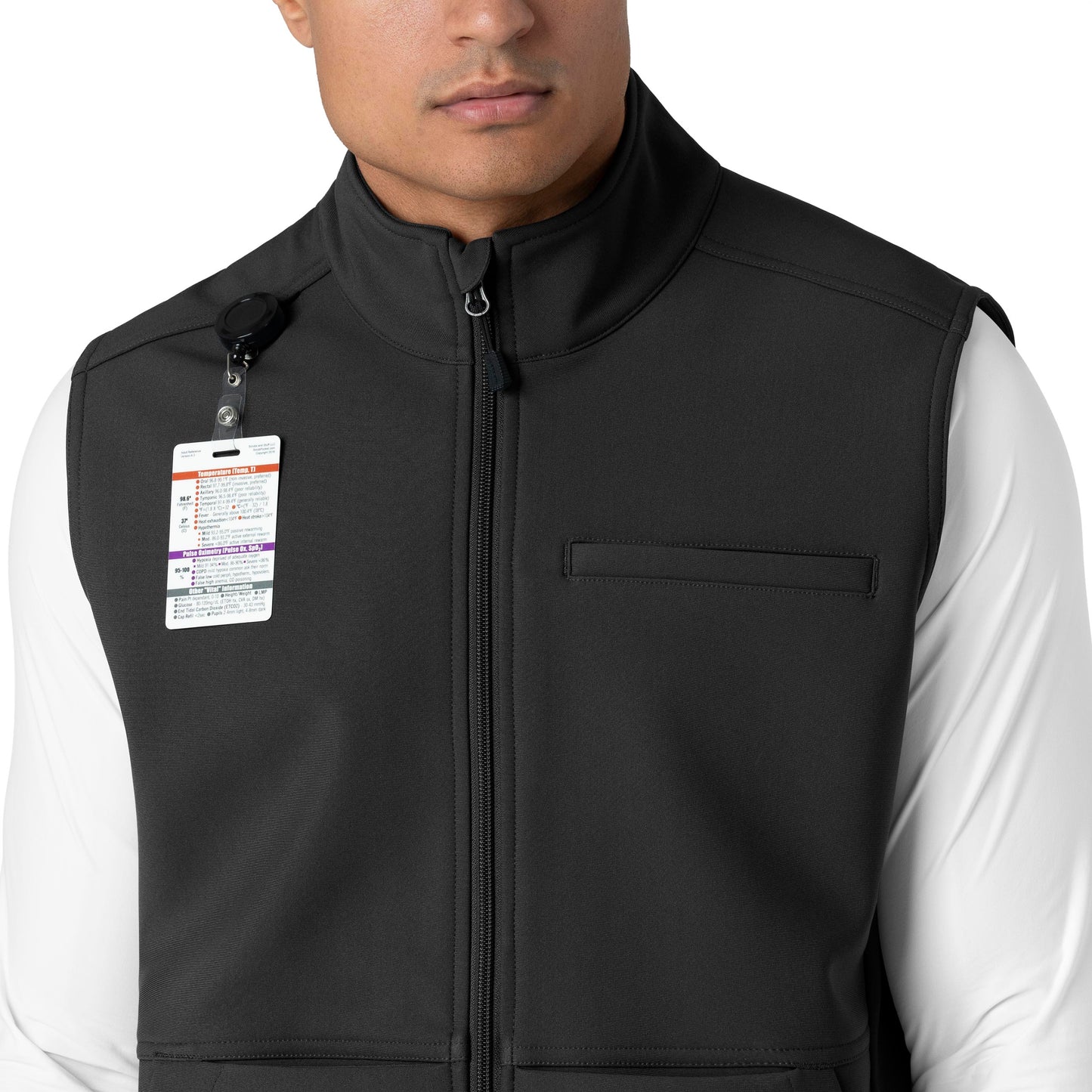 Rugged Flex C82023 Men's Bonded Fleece Vest Black Model Image Alternate | Carhartt