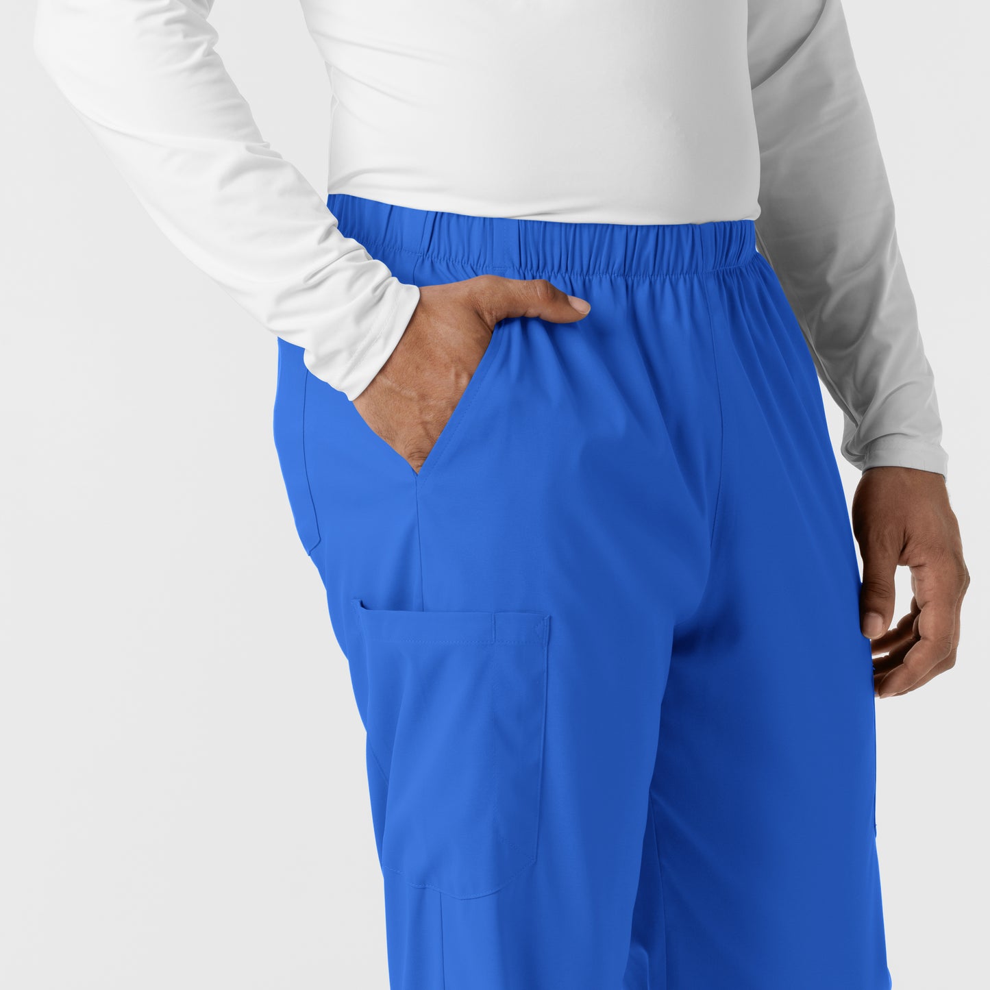 Boundless 5051 Unisex Straight Leg Scrub Pants Royal Model Image Alternate | Wink