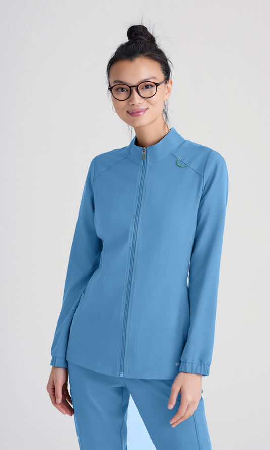 Grey's Anatomy Evolve GSSW886 Virtue Scrub Jacket Ciel Blue