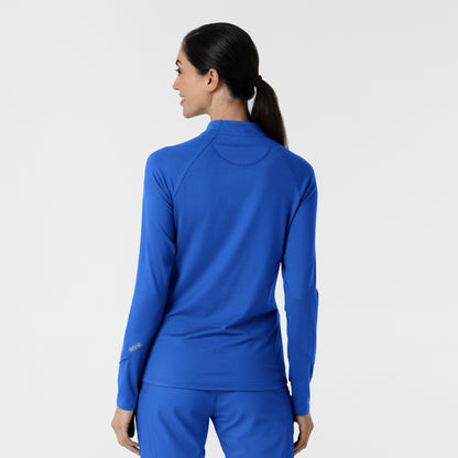 Layers 2239 Women's Watch Window Quarter Zip Scrub Top Royal
