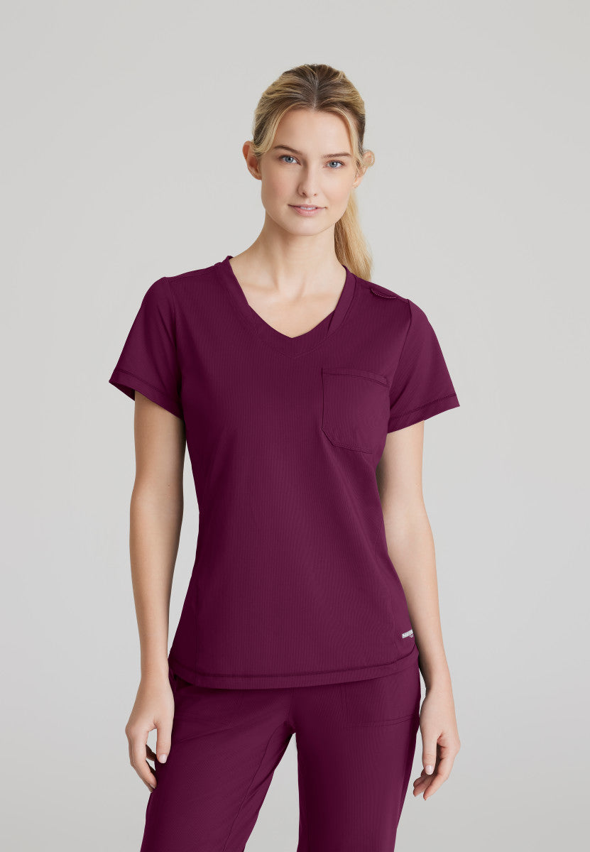 Skechers Slip-Ins Knits SKT221 Flow Knit Scrub Top Wine