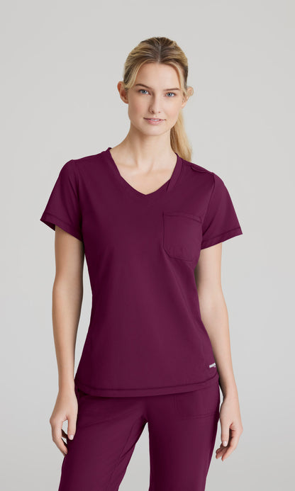 Skechers Slip-Ins Knits SKT221 Flow Knit Scrub Top Wine