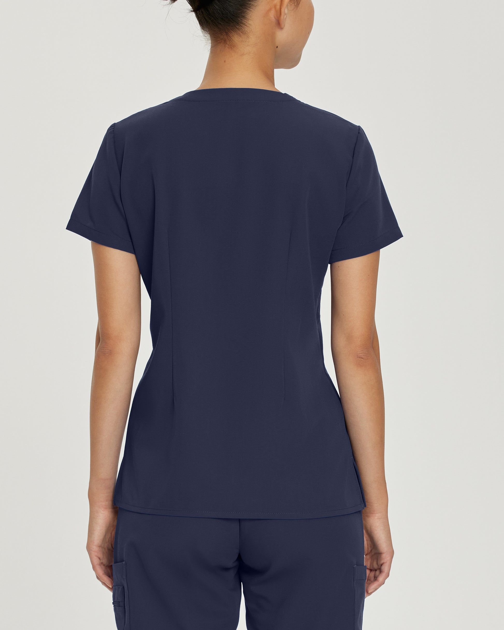 V-Tess 794 Women's 1 Pocket V Neck Scrub Top Navy Image