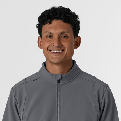 Layers 8609 Men's Soft Shell Scrub Jacket Pewter