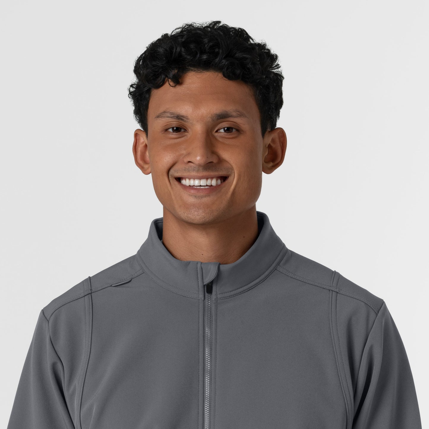 Layers 8609 Men's Soft Shell Scrub Jacket Pewter