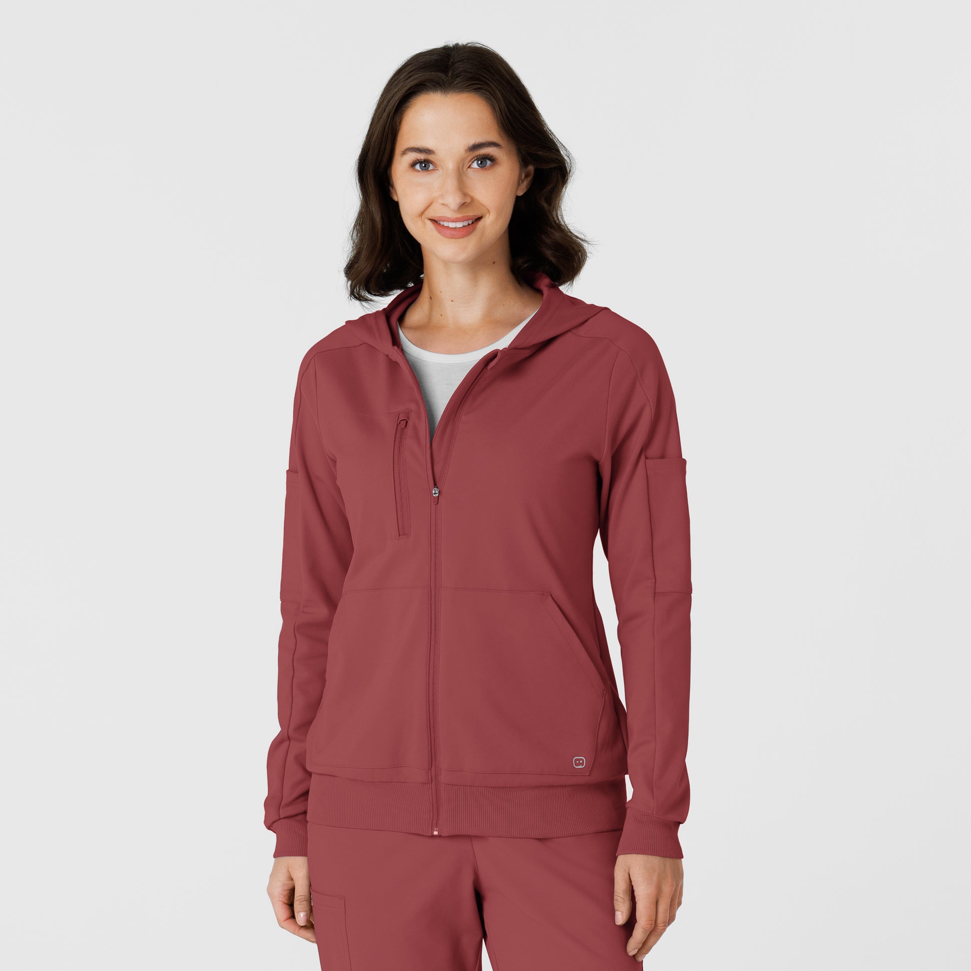 RENEW Knit 8159 Women’s Zip Hoodie Ruby