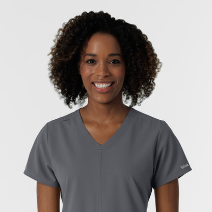 NURTUR 6180 Women's V-Neck Scrub Top Pewter