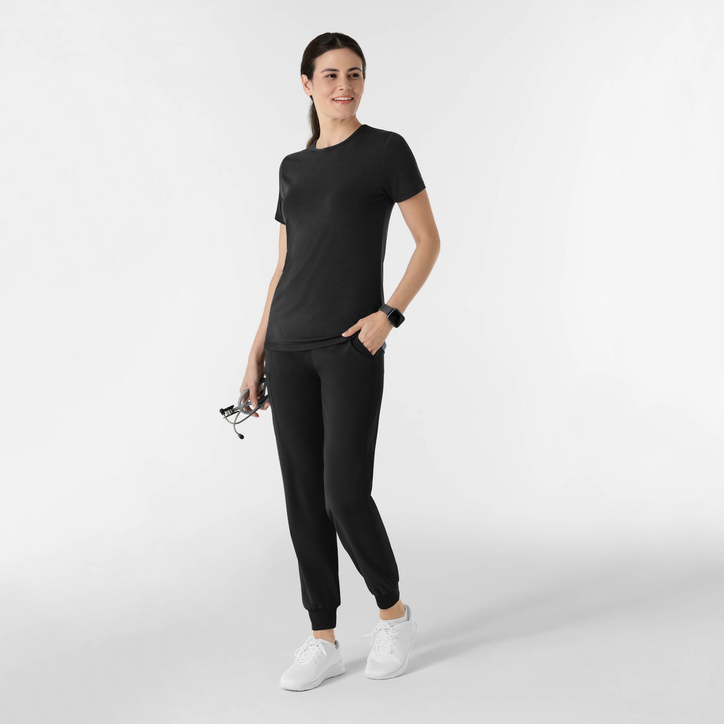 Layers 2290 Women's Short Sleeve Essential Tee Black