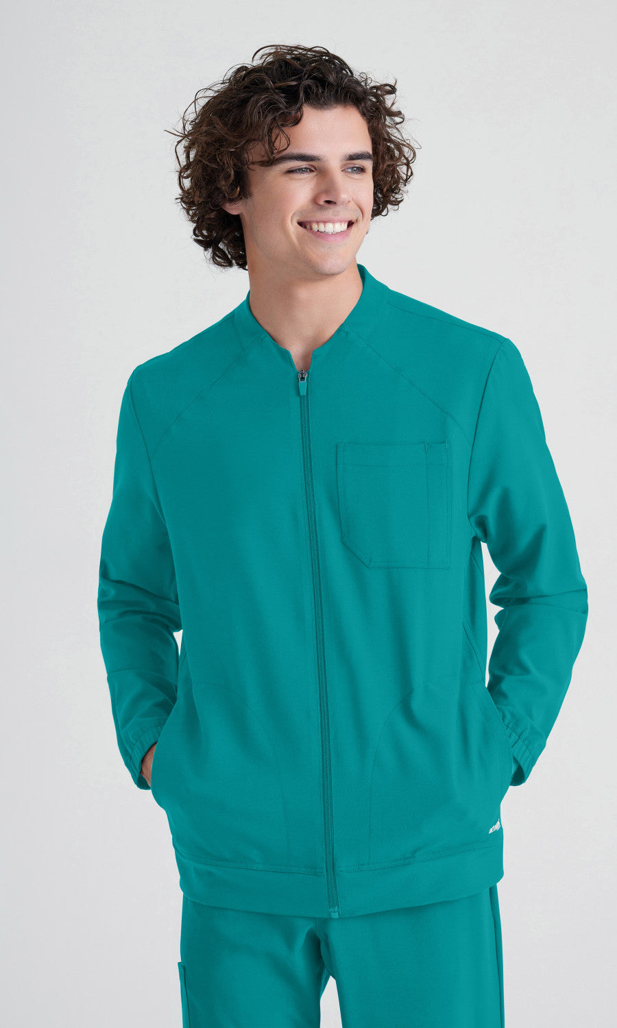 Cleveland Clinic Grey's Anatomy Evolve GSSW887 Cycle Scrub Jacket Teal