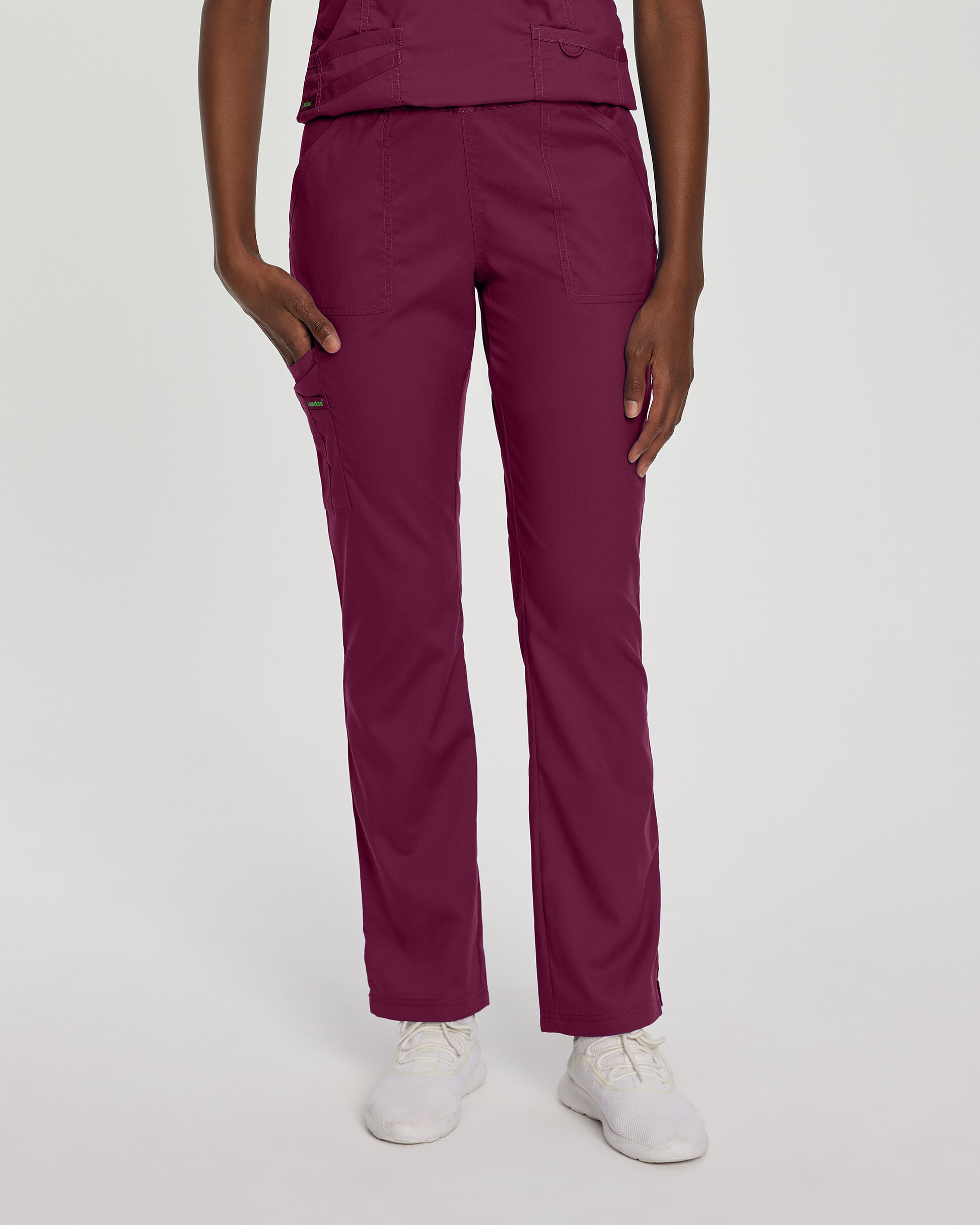 ProFlex 2042 Women's Cargo Scrub Pants Wine Image