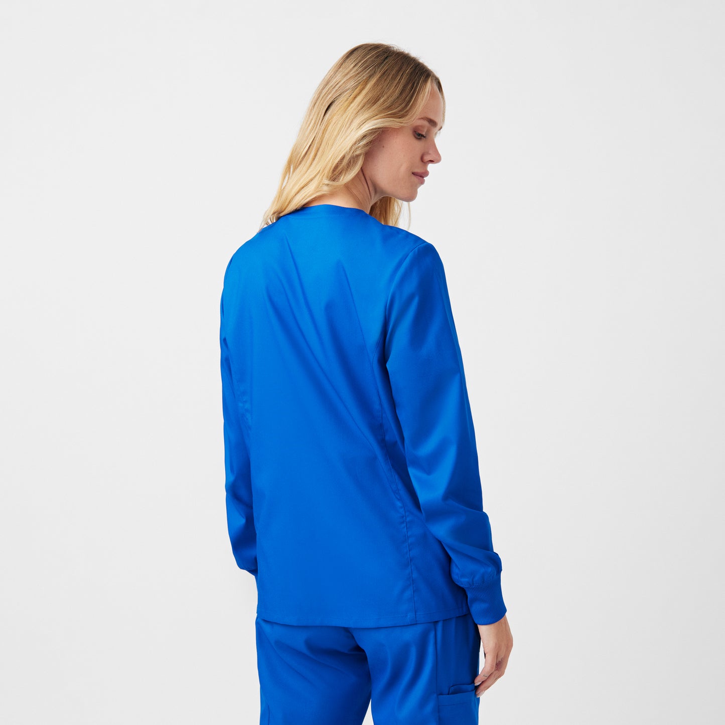 ProFlex LJ706 Women's 3 Pocket Scrub Jacket Royal Image